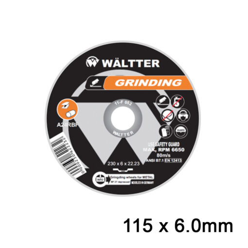 Δίσκος Λείανσης Σιδήρου / INOX WALTTER 115x6.0mm-1