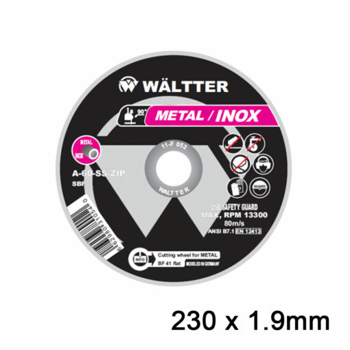 Δίσκοι Κοπής Σιδήρου / INOX WALTTER 230x1.9mm-1