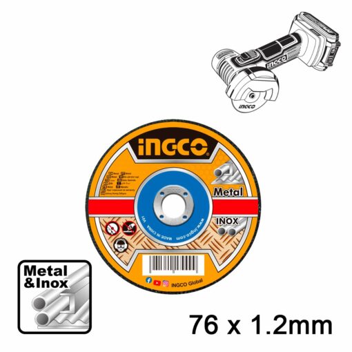 Δίσκος Κοπής Σιδήρου/inox 76mm x 1.2mm-1