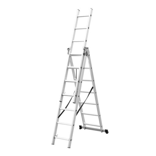 Τριπλή Σκάλα Επεκτεινόμενη Αλουμινίου 3 x 8 Σκαλοπάτια GeHOCK-5