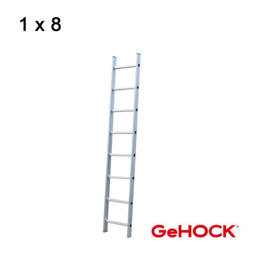 Μονή Σκάλα Αλουμινίου 1 x 8 Σκαλοπάτια GeHOCK-1